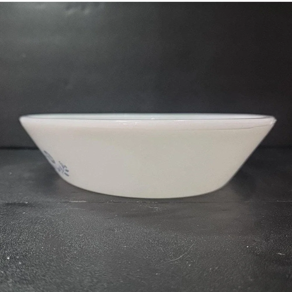 Glasbake Blue Cornflower Divided Casserole Dish, Vintage Milk Glass Bakeware‎